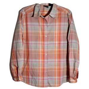 Plaid Button Down Shirt for Women